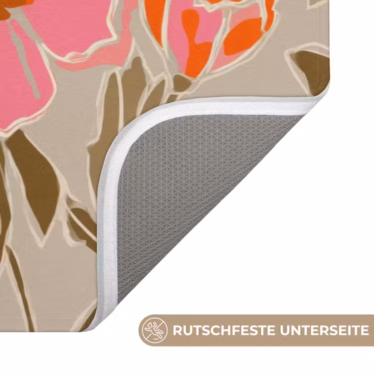 Pioenrozen - Patroon - Roze Badmat middel 997 -USP_AntislipDE