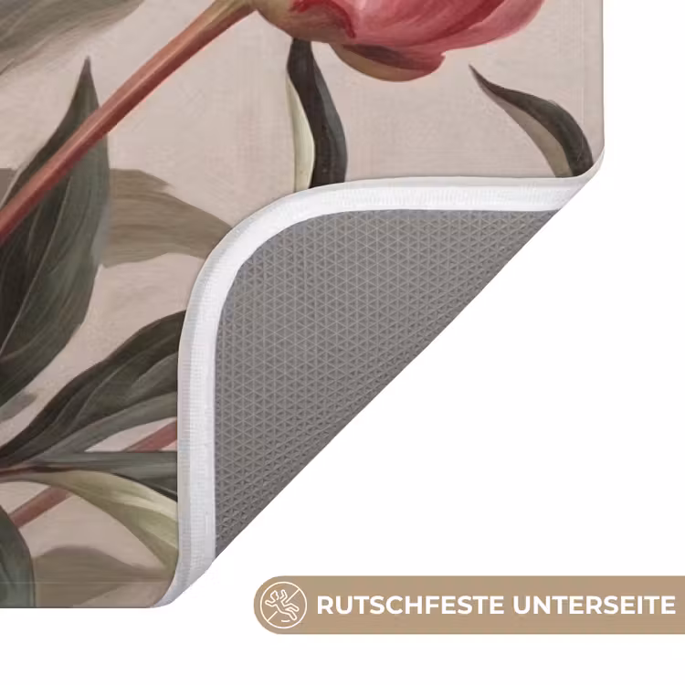 Pioenrozen - Boeket - Roze Badmat middel -USP_AntislipDE