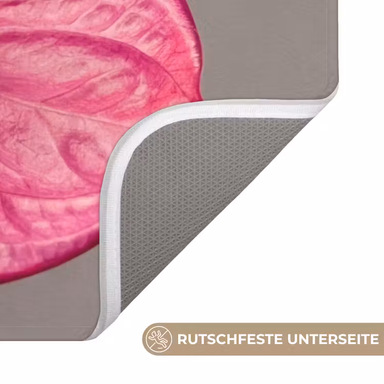 Planten - Anthurium - Groen - Roze Badmat middel -USP_AntislipDE
