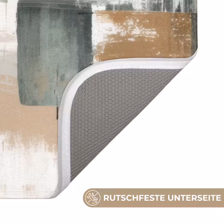 Penseelstreken - Abstract - Aardetinten Badmat middel -USP_AntislipDE