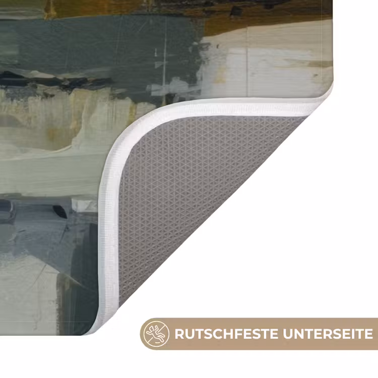 Penseelstreken - Groen - Abstract - Japandi Badmat middel -USP_AntislipDE