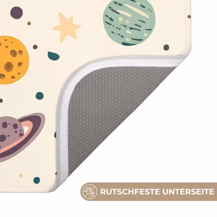 Planeten - Retro - Kleurrijk Badmat middel 997 -USP_AntislipDE