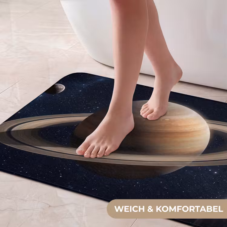 Planeten - Saturnus - Ruimte Badmat middel -USP_ZachtDE