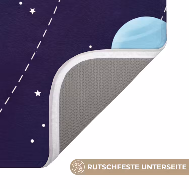 Planetenstelsel - Ruimte - Illustratie Badmat middel -USP_AntislipDE