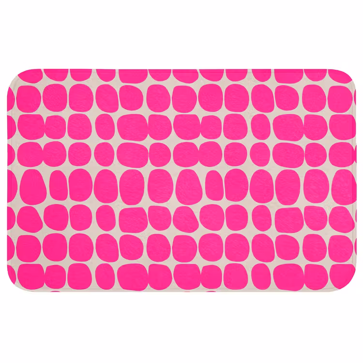 Stippen - Patroon - Roze Badmat middel 997 -3d
