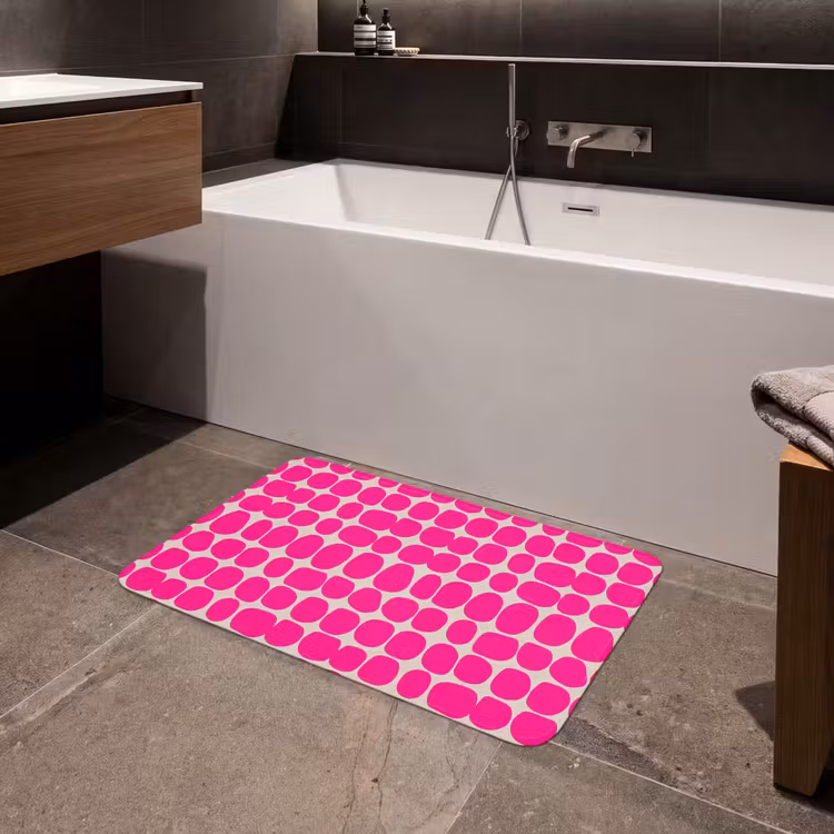 Stippen - Patroon - Roze Badmat middel 997 -sfeer3