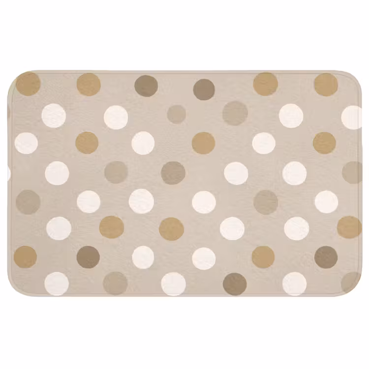 Polka - Dots - Beige Badmat middel 997 -3d