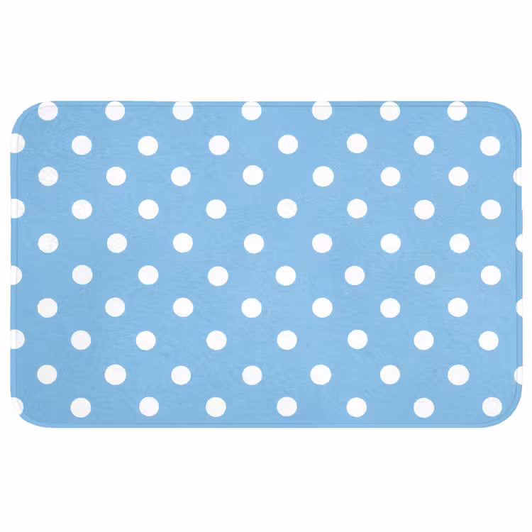 Polka - Dots - Blauw Badmat middel 997 -3d