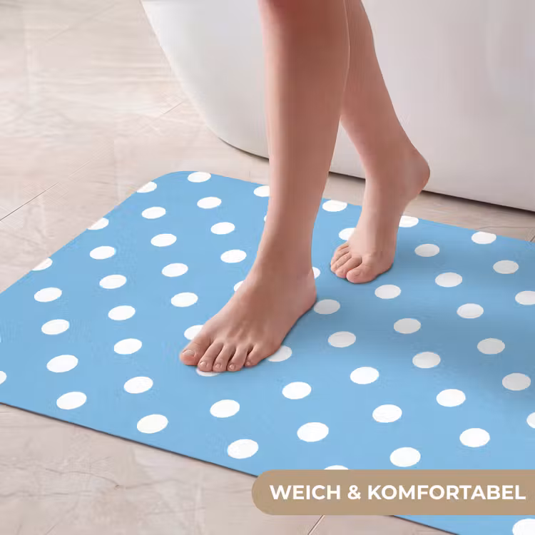 Polka - Dots - Blauw Badmat middel 997 -USP_ZachtDE