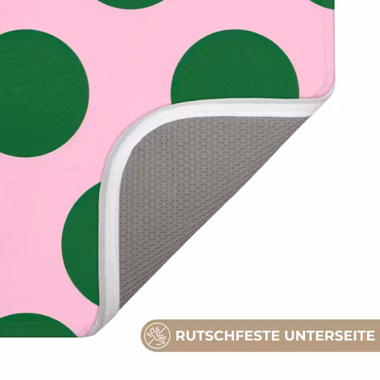 Polkadots - Patroon - Groen Badmat middel 997 -USP_AntislipDE