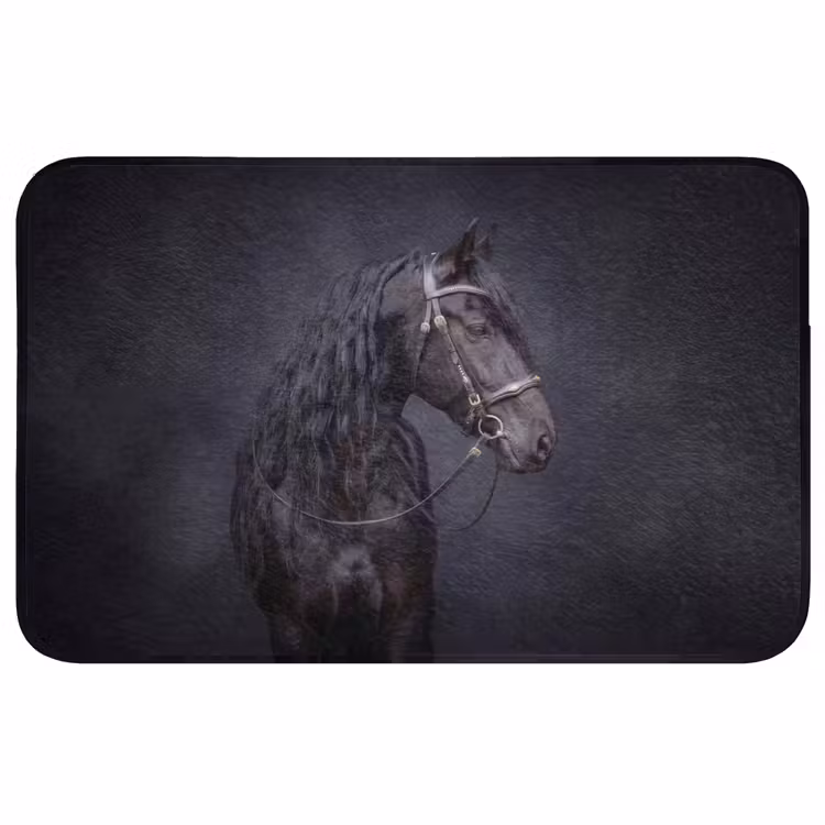 Portret - Paard - Donker Badmat middel -3d
