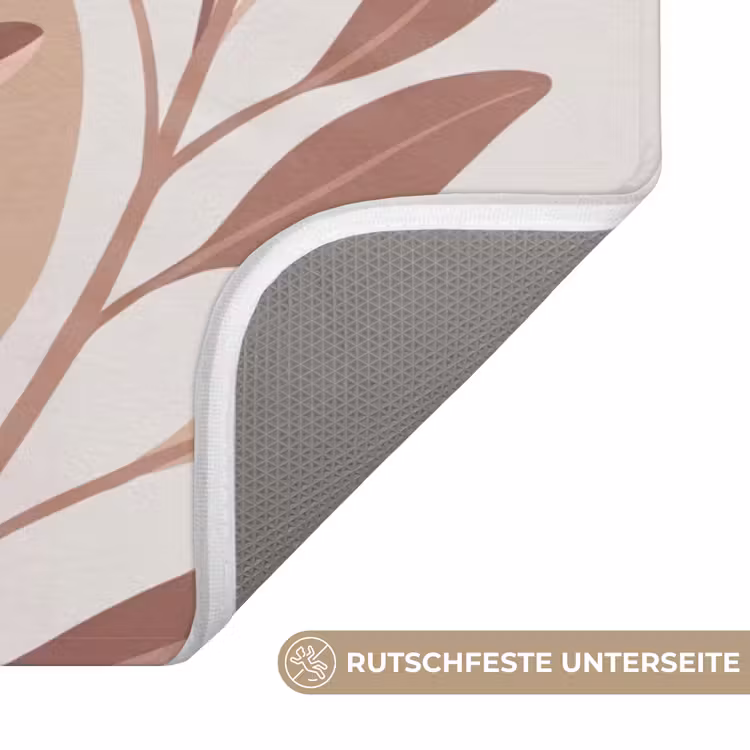 Protea - Bloem - Botanisch - Beige Badmat middel -USP_AntislipDE