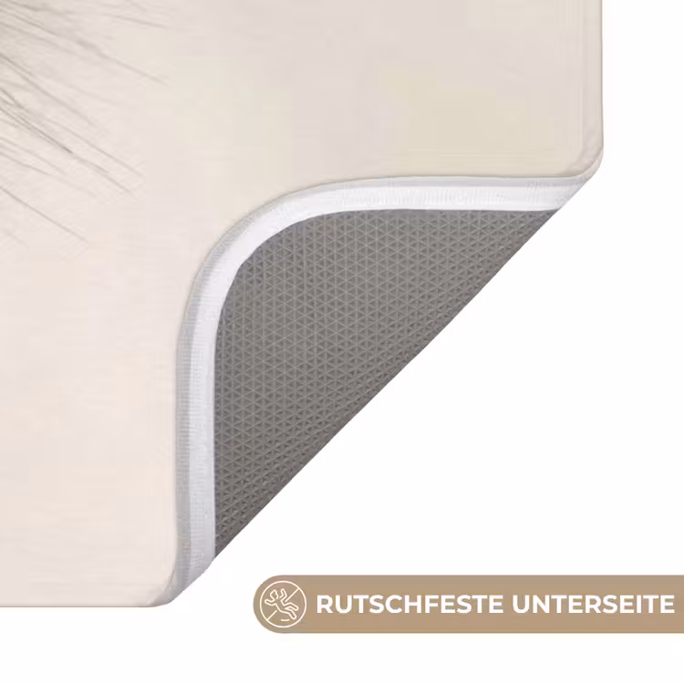 Paardenbloem - Minimalistisch - Wit Badmat middel -USP_AntislipDE