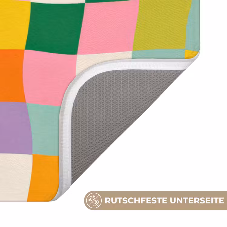 Vierkanten - Kleurrijk - Golvend Badmat middel -USP_AntislipDE