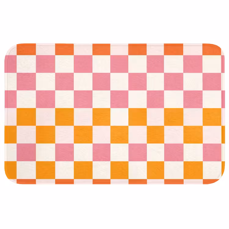 Vierkant - Patroon - Oranje Badmat middel 997 -3d
