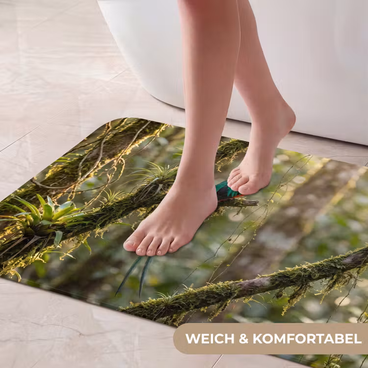 Quetzal - Jungle - Natuur - Groen Badmat middel -USP_ZachtDE