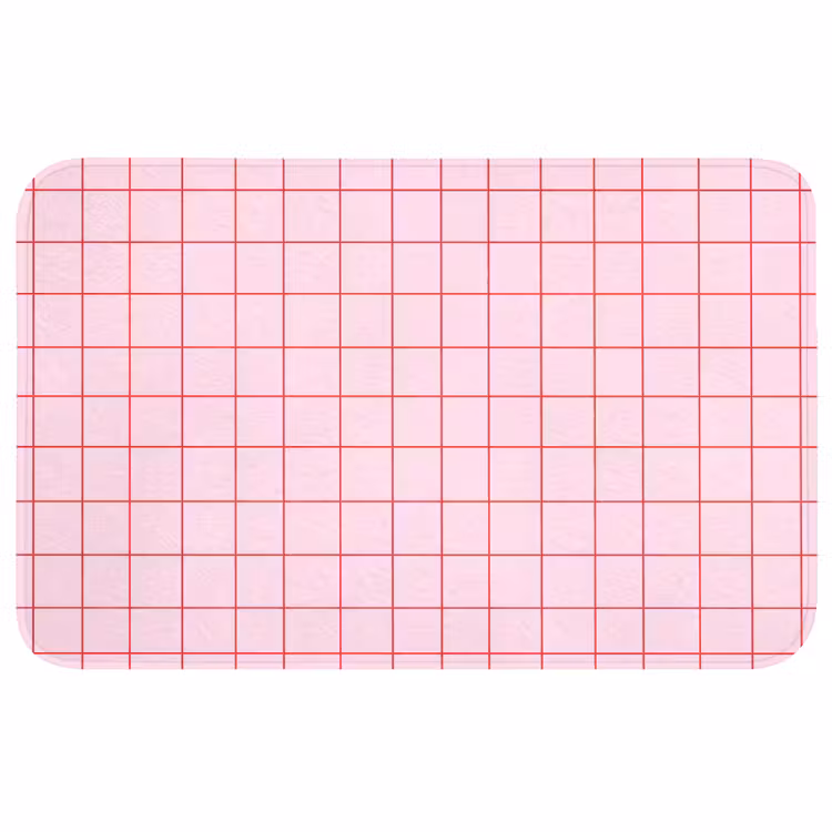 Raster - Patroon - Roze Badmat middel 997 -3d