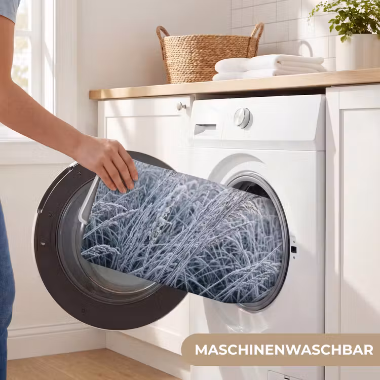 Rijp - Gras - Kristallen - Winter - Minimalistisch Badmat middel -USP_WasbaarDE