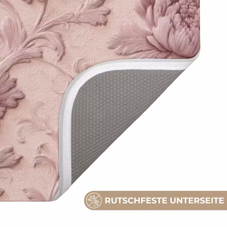 Reliëf - Pioenrozen - Roze Badmat middel 997 -USP_AntislipDE