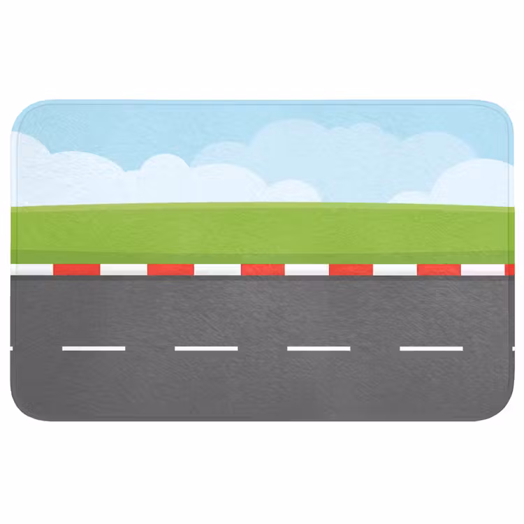 Racebaan - Illustratie - Sport - Kleurrijk Badmat middel -3d