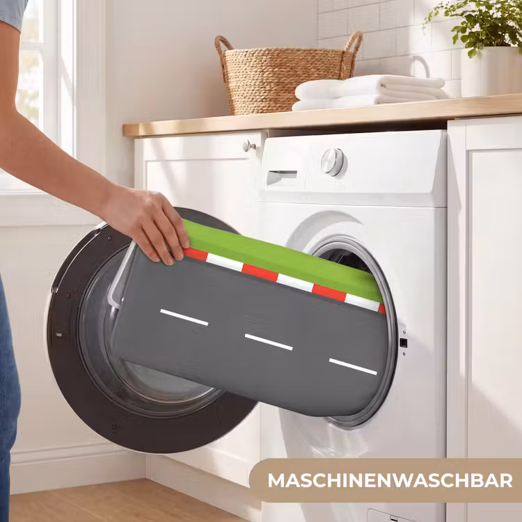 Racebaan - Illustratie - Sport - Kleurrijk Badmat middel -USP_WasbaarDE