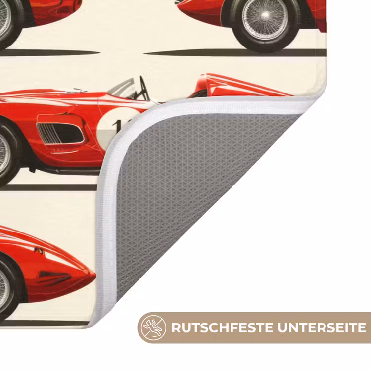 Raceauto - Retro - Rood Badmat middel 997 -USP_AntislipDE