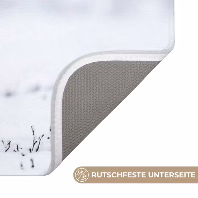 Rendier - Gewei - Toendra - Sneeuw - Wild Badmat middel -USP_AntislipDE