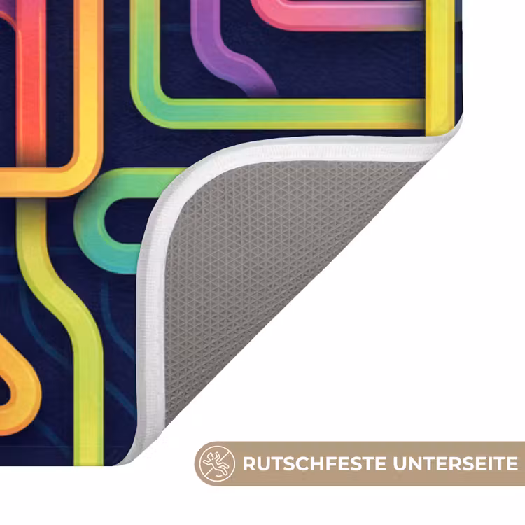 Retro - Abstract - Neon Badmat middel -USP_AntislipDE
