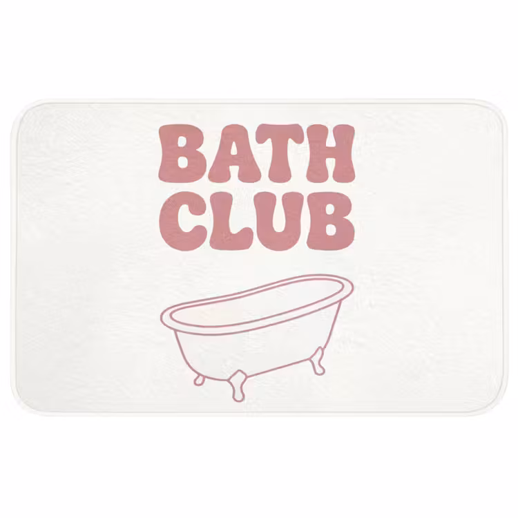 Retro - Bad - Roze Badmat middel -3d