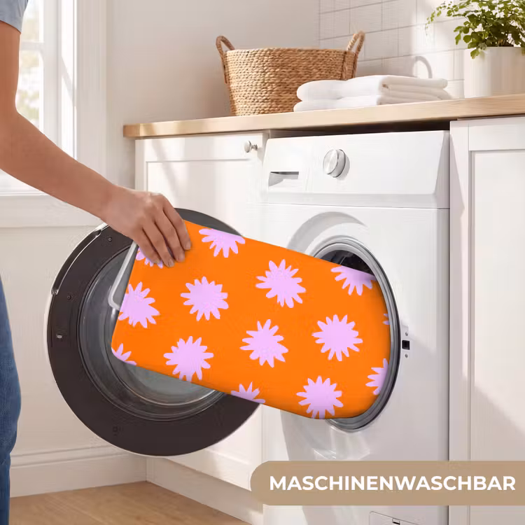 Retro - Bloemen - Oranje Badmat middel 997 -USP_WasbaarDE