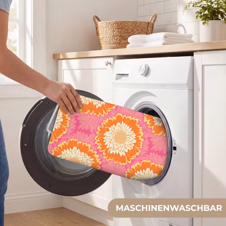Retro - Bloemen - Kleurrijk Badmat middel 997 -USP_WasbaarDE