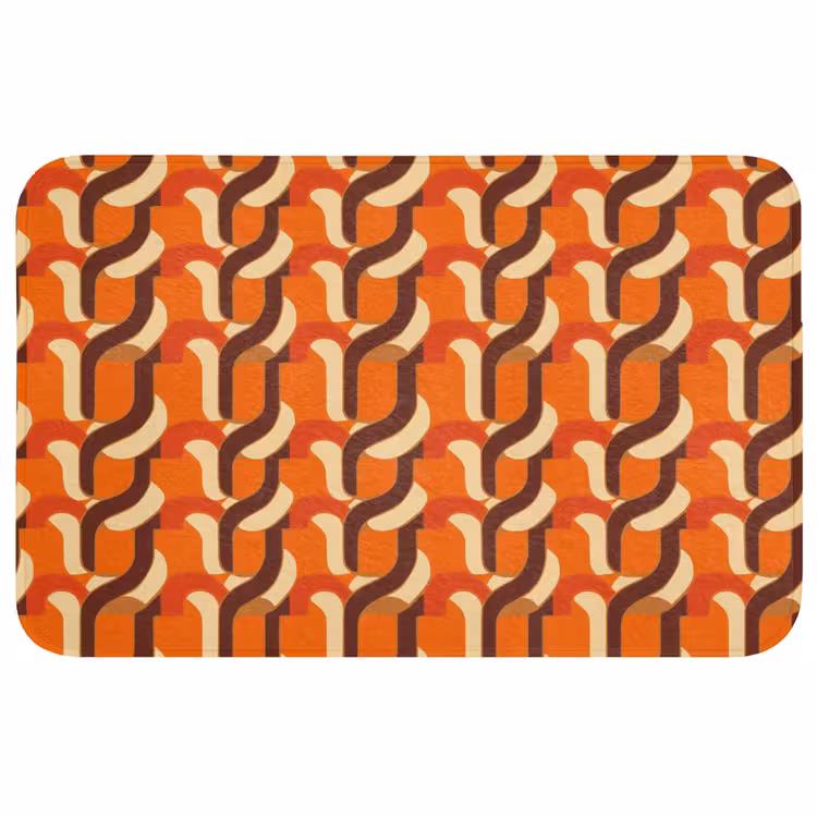 Retro - Modern - Kleurrijk Badmat middel 997 -3d