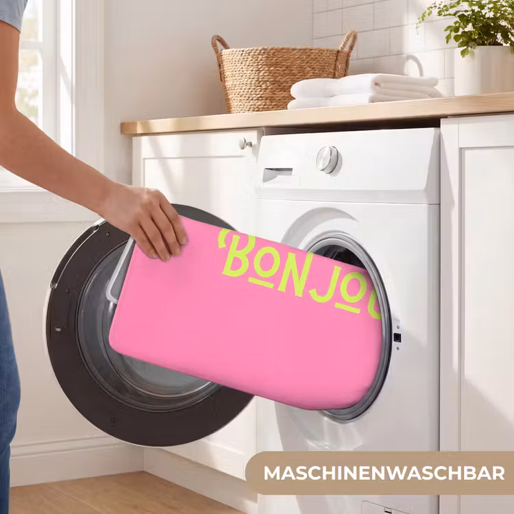 Roze - Groene Bonjour - art-deco Badmat middel -USP_WasbaarDE