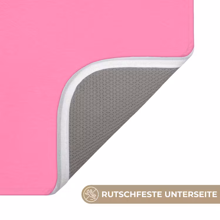 Roze - Groene bonjour - Organisch Badmat middel -USP_AntislipDE