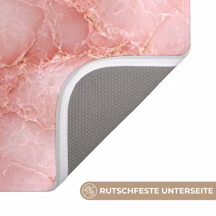 Roze - Kwarts - Goud - Marmer Badmat middel 997 -USP_AntislipDE