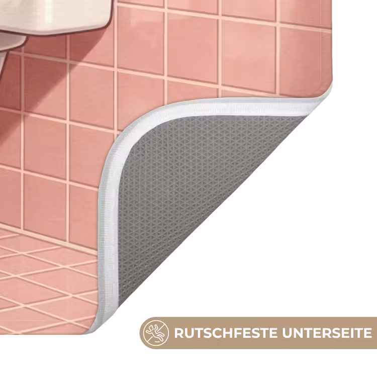 Roze - Retro - Vrouw Badmat middel -USP_AntislipDE