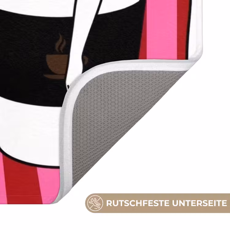 Roze - Strepen - Koffie - Maandag Badmat middel -USP_AntislipDE