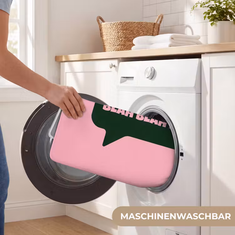 Roze - Tekstwolk - Groen - BLAH BLAH BLAH Badmat middel -USP_WasbaarDE