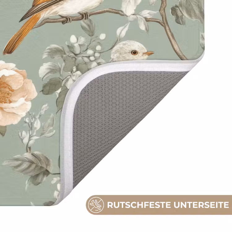 Roze - Vogels - Kleurrijk Badmat middel 997 -USP_AntislipDE