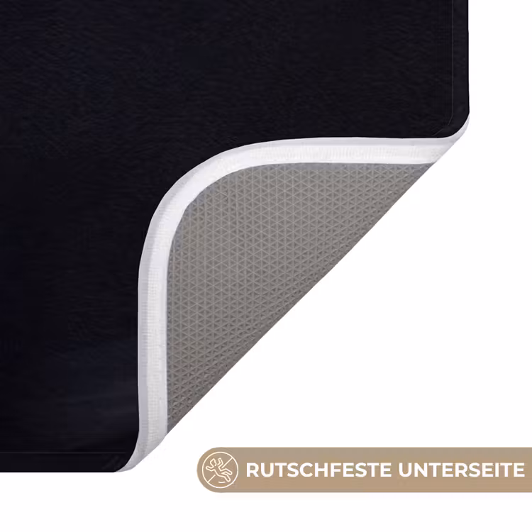 Roos - Tijdloos - Zwart Badmat middel -USP_AntislipDE