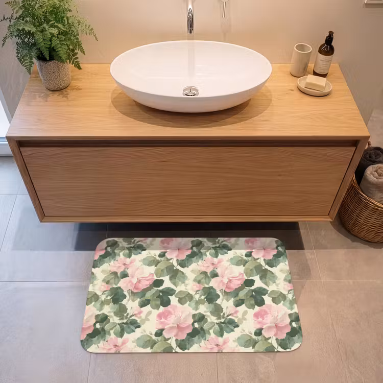 Rozen - Botanisch - Roze Badmat middel 997 -sfeer1