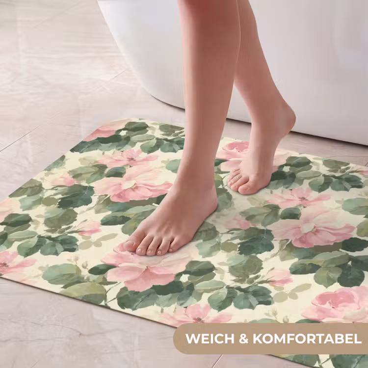 Rozen - Botanisch - Roze Badmat middel 997 -USP_ZachtDE