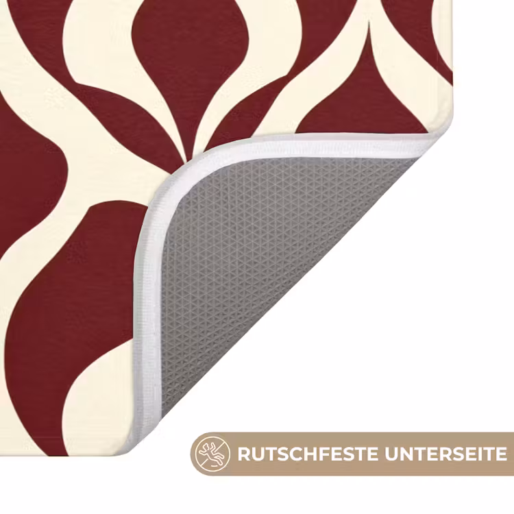 Rood - Druppelpatroon - Grafisch Badmat middel 997 -USP_AntislipDE