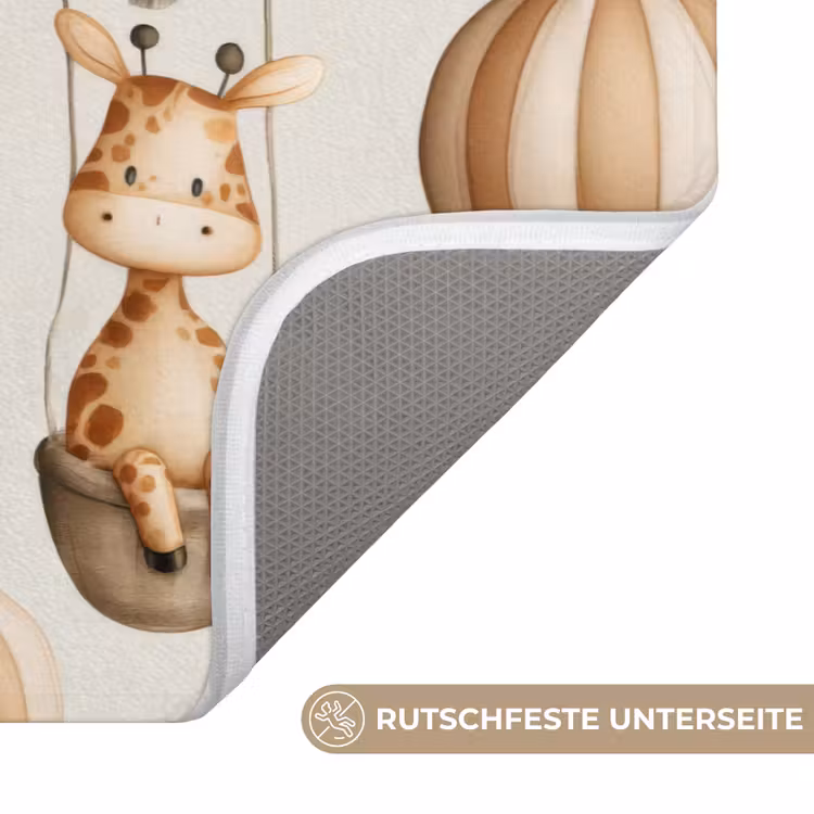 Safari - Luchtballonen - Taupe Badmat middel 997 -USP_AntislipDE