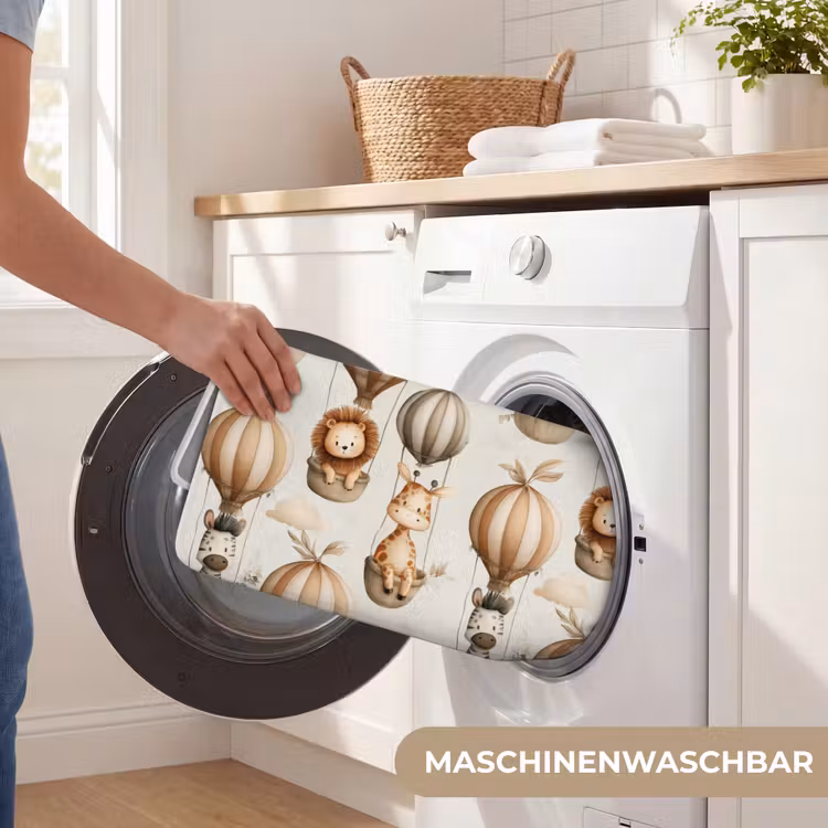 Safari - Luchtballonen - Taupe Badmat middel 997 -USP_WasbaarDE