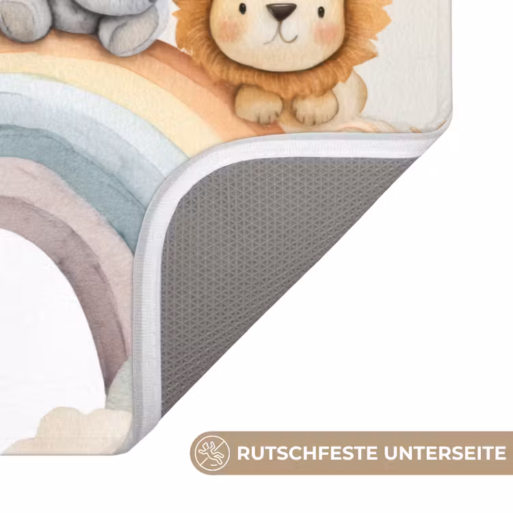 Safari - Regenboog - Kleurrijk Badmat middel 997 -USP_AntislipDE