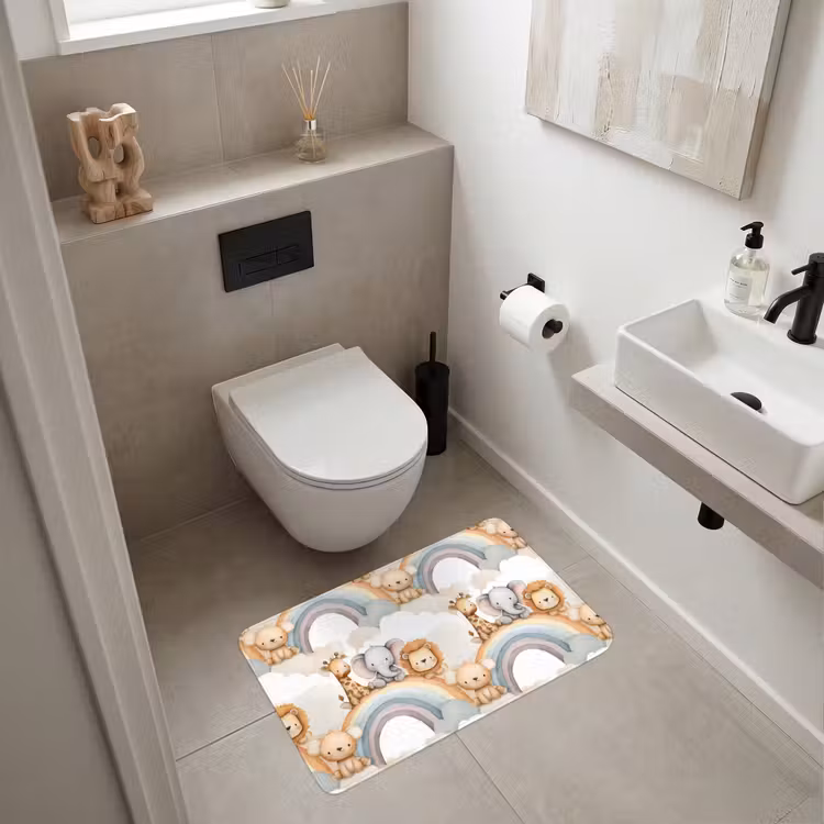 Safari - Regenboog - Kleurrijk Badmat middel 997 -sfeer4