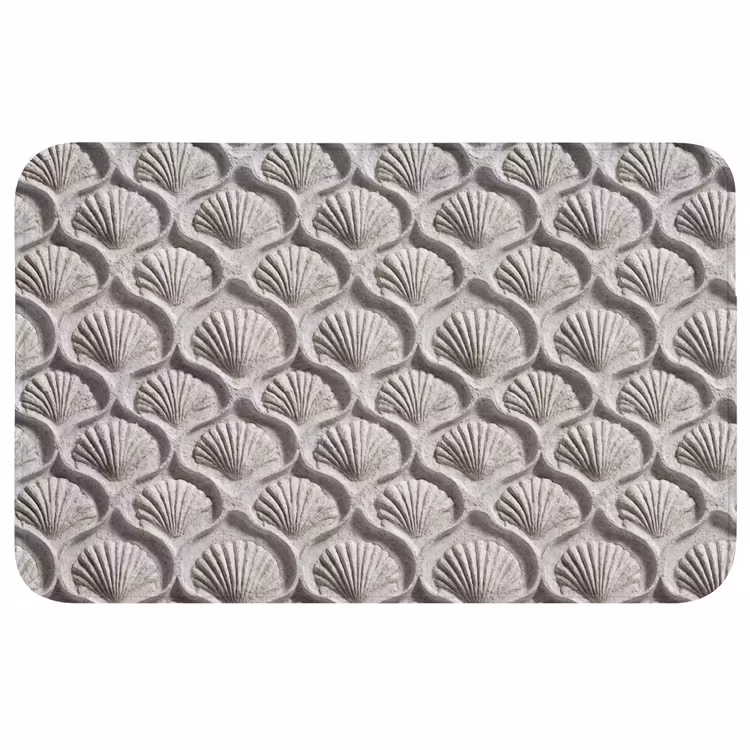 Zand - Schelpenvorm - Grijs Badmat middel 997 -3d