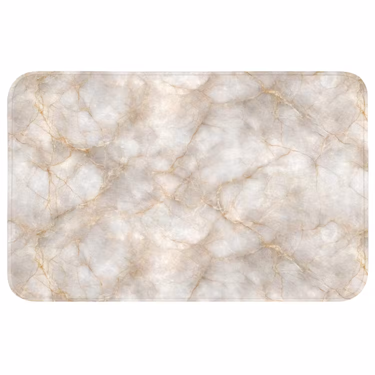 Zandkleurig - Marmer - Natuursteen Badmat middel 997 -3d