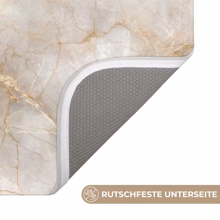 Zandkleurig - Marmer - Natuursteen Badmat middel 997 -USP_AntislipDE
